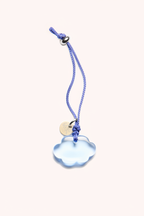 Light blue cloud periwinkle cord - silver hardware