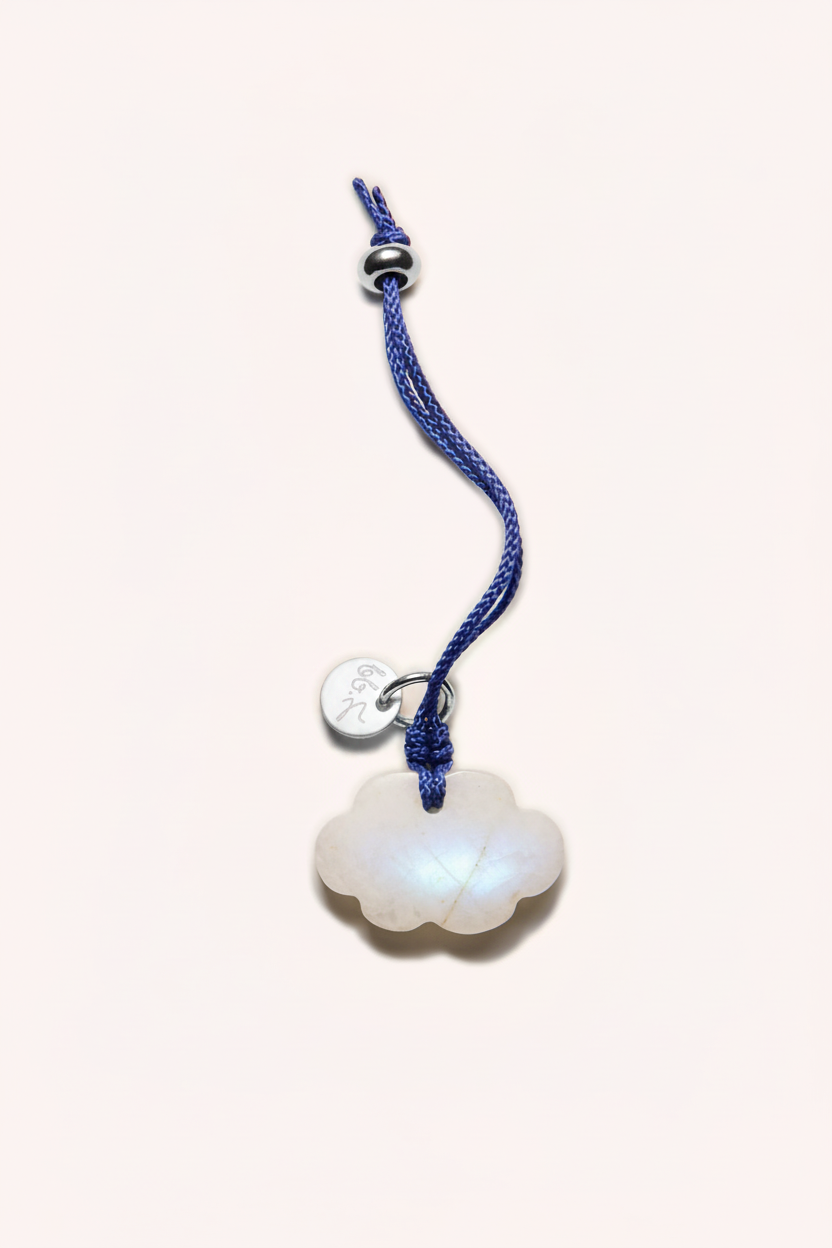 Moonstone cloud - silver hardware