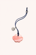 Pink cloud navy cord - silver hardware