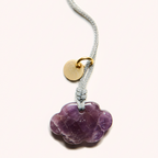 Teal cloud pink cord - gold hardware